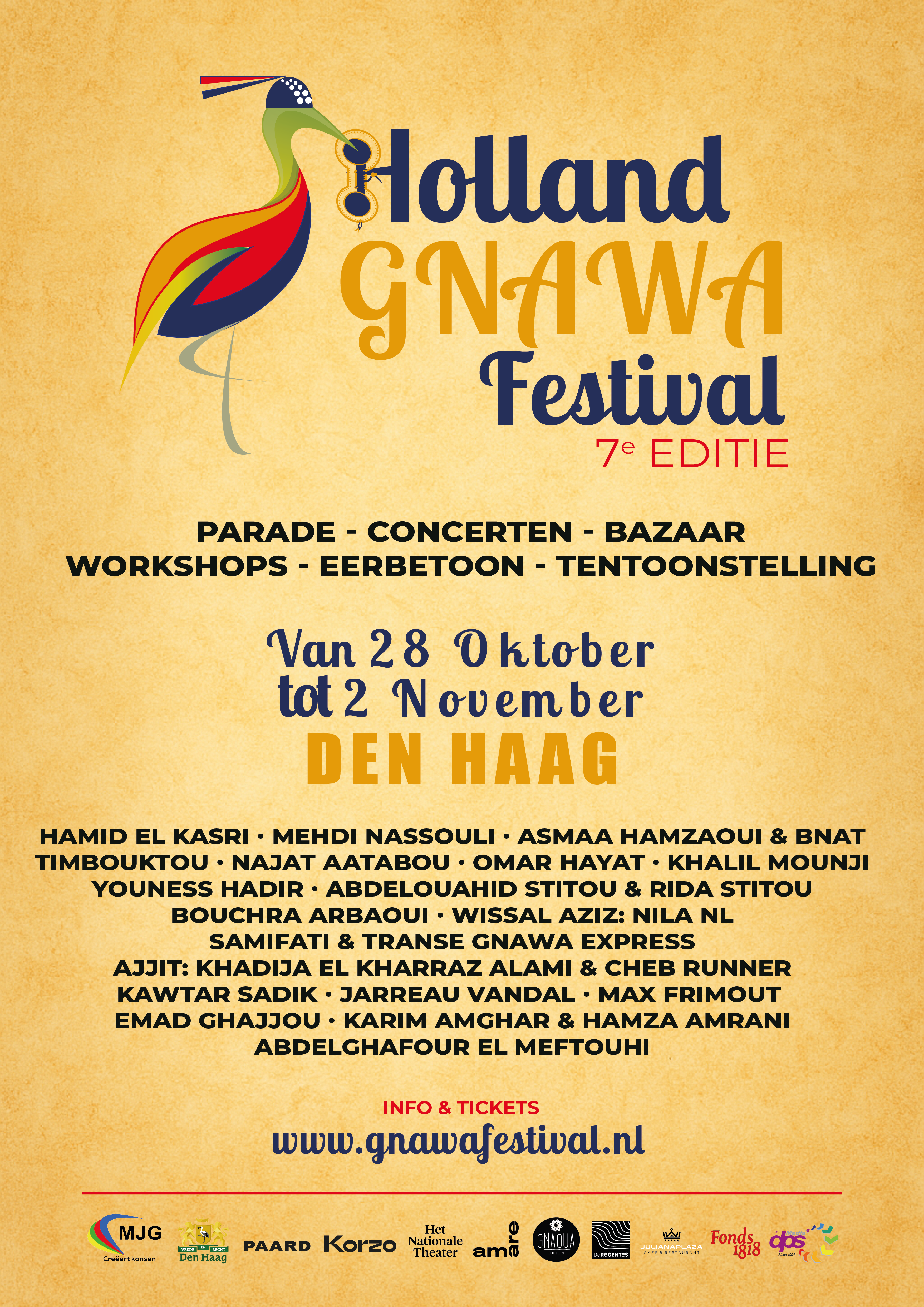Affiche officielle Holland Gnawa Festival 2025